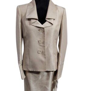Le Suit Verona Champagne Women's Blazer and Skirt NWT ! READ BELOW !